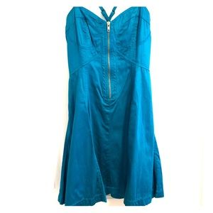 French Connection teal mini dress